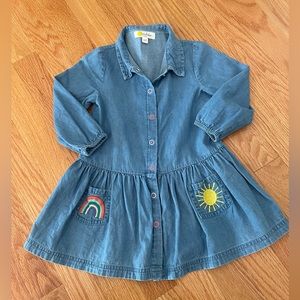 Baby Boden denim shirt dress